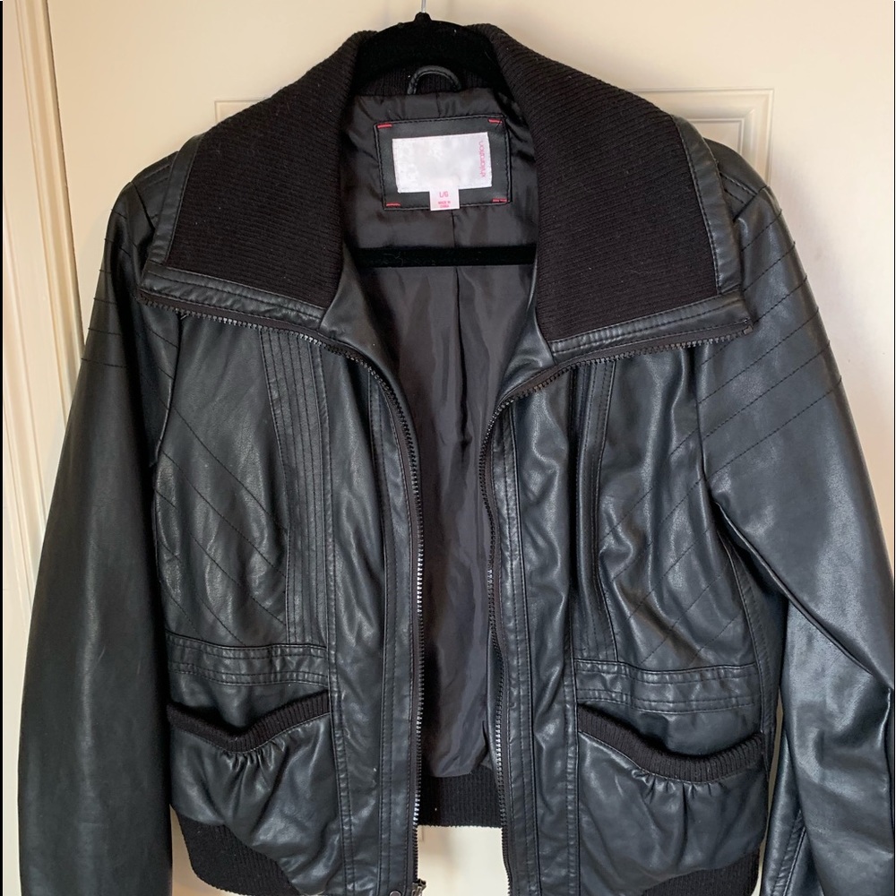 Faux leather jacket